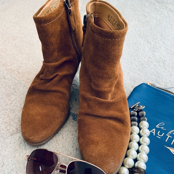 Franco Sarto Brown Ankle Booties - Picture 2 of 5